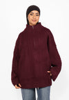 OVERSIZED CABLE ZIPPER KNIT