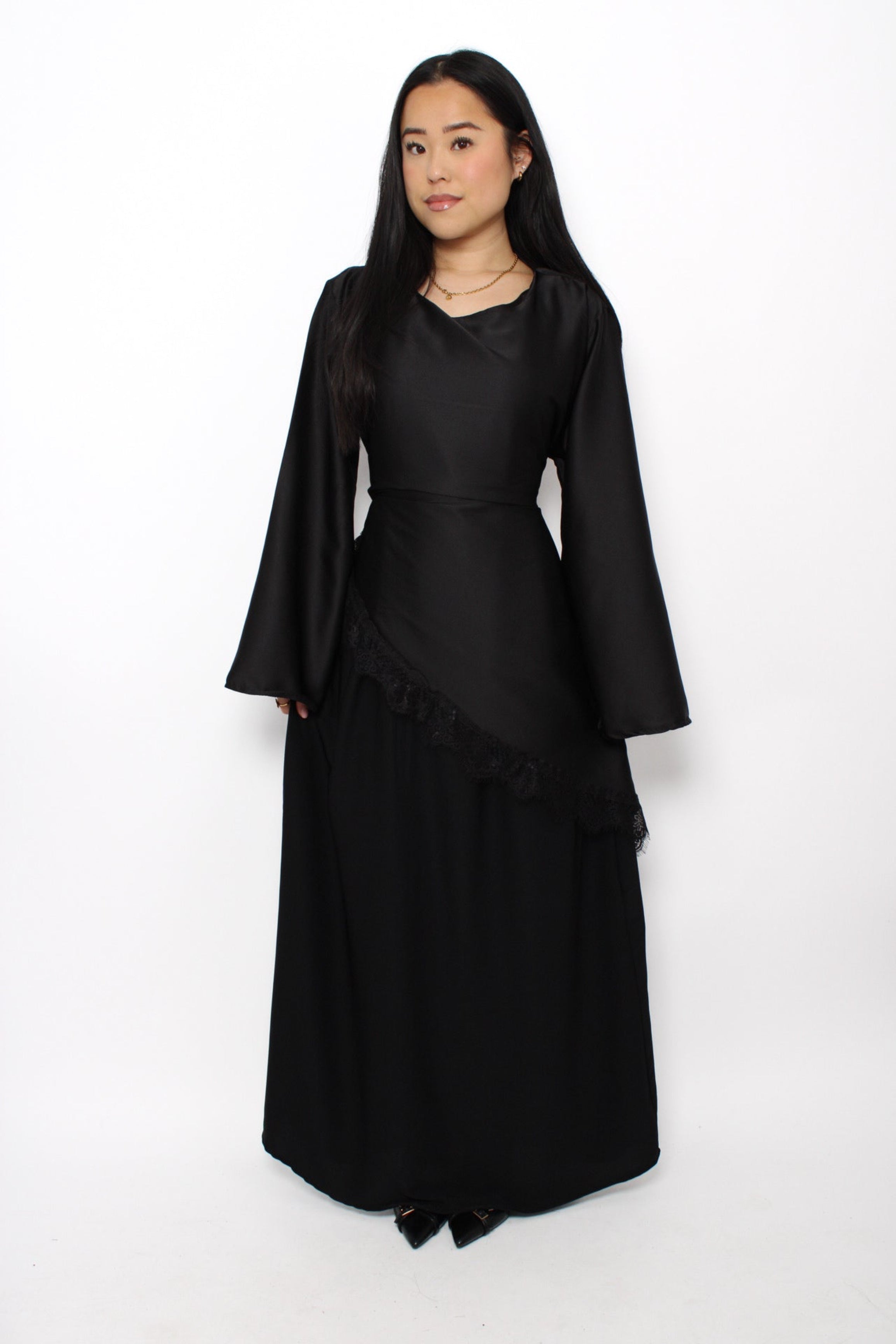 NOOR LACE DRESS - BLACK
