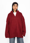 OVERSIZED CABLE ZIPPER KNIT