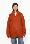 OVERSIZED CABLE ZIPPER KNIT