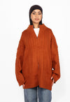 OVERSIZED CABLE ZIPPER KNIT