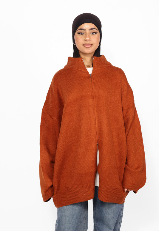 OVERSIZED ZIPPER KNIT