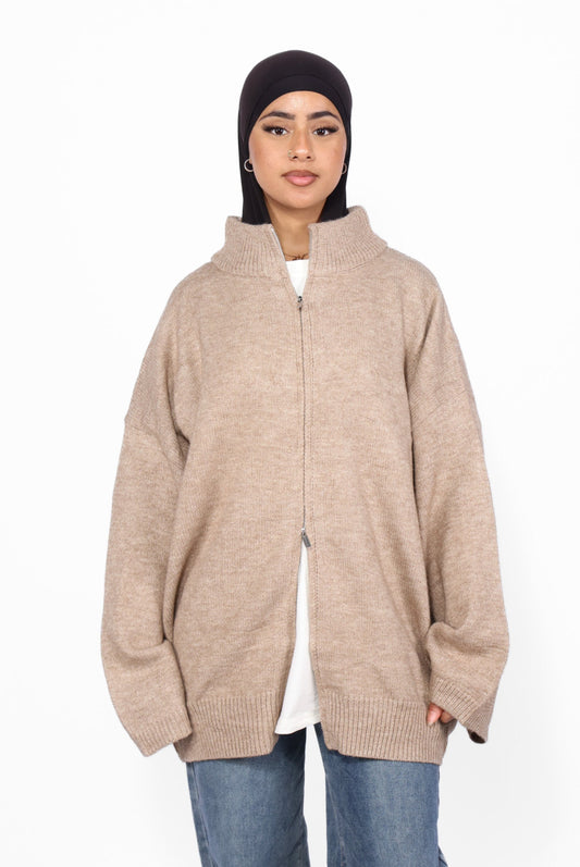 OVERSIZED ZIPPER KNIT