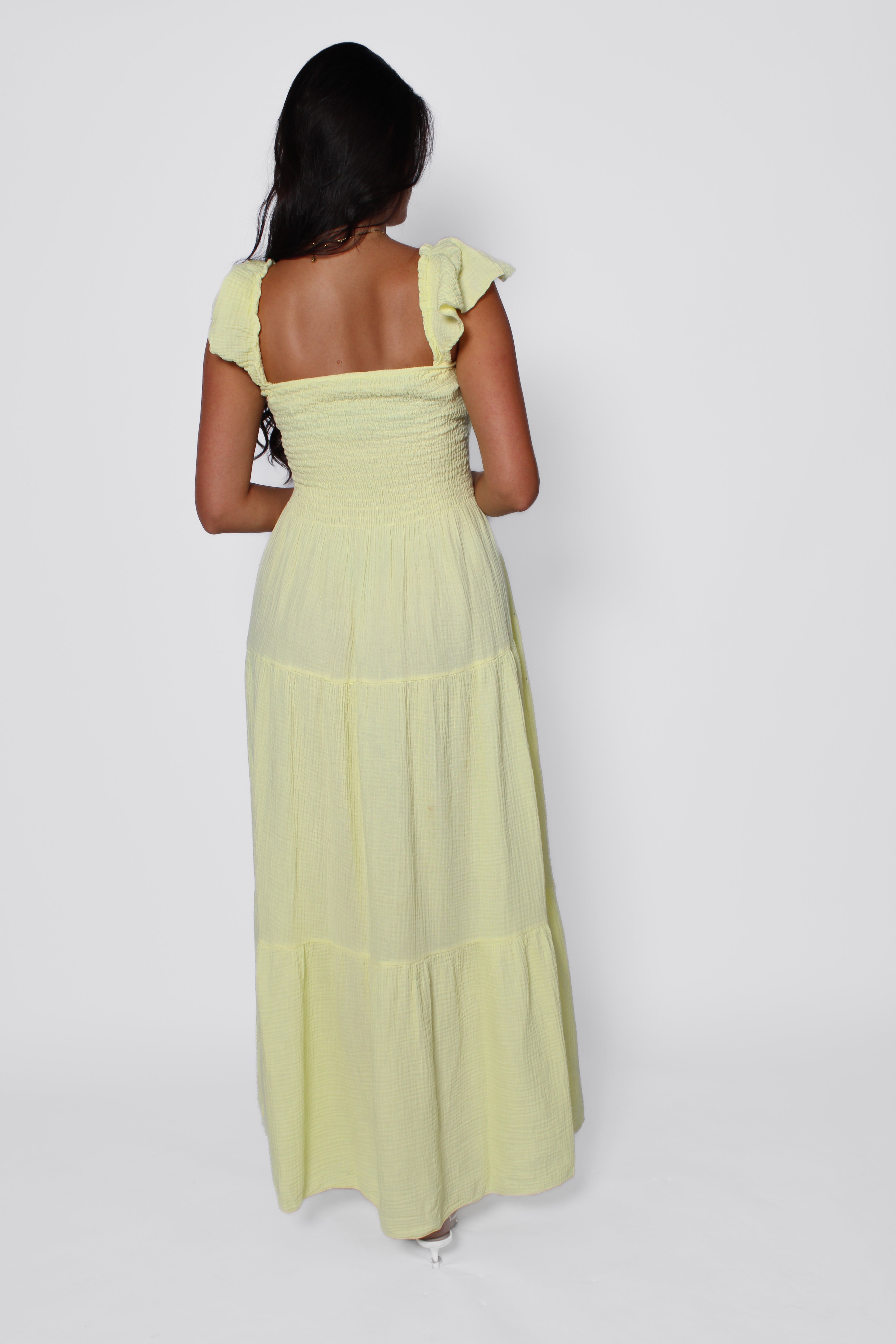 CLAIRE MAXI DRESS - BUTTER YELLOW