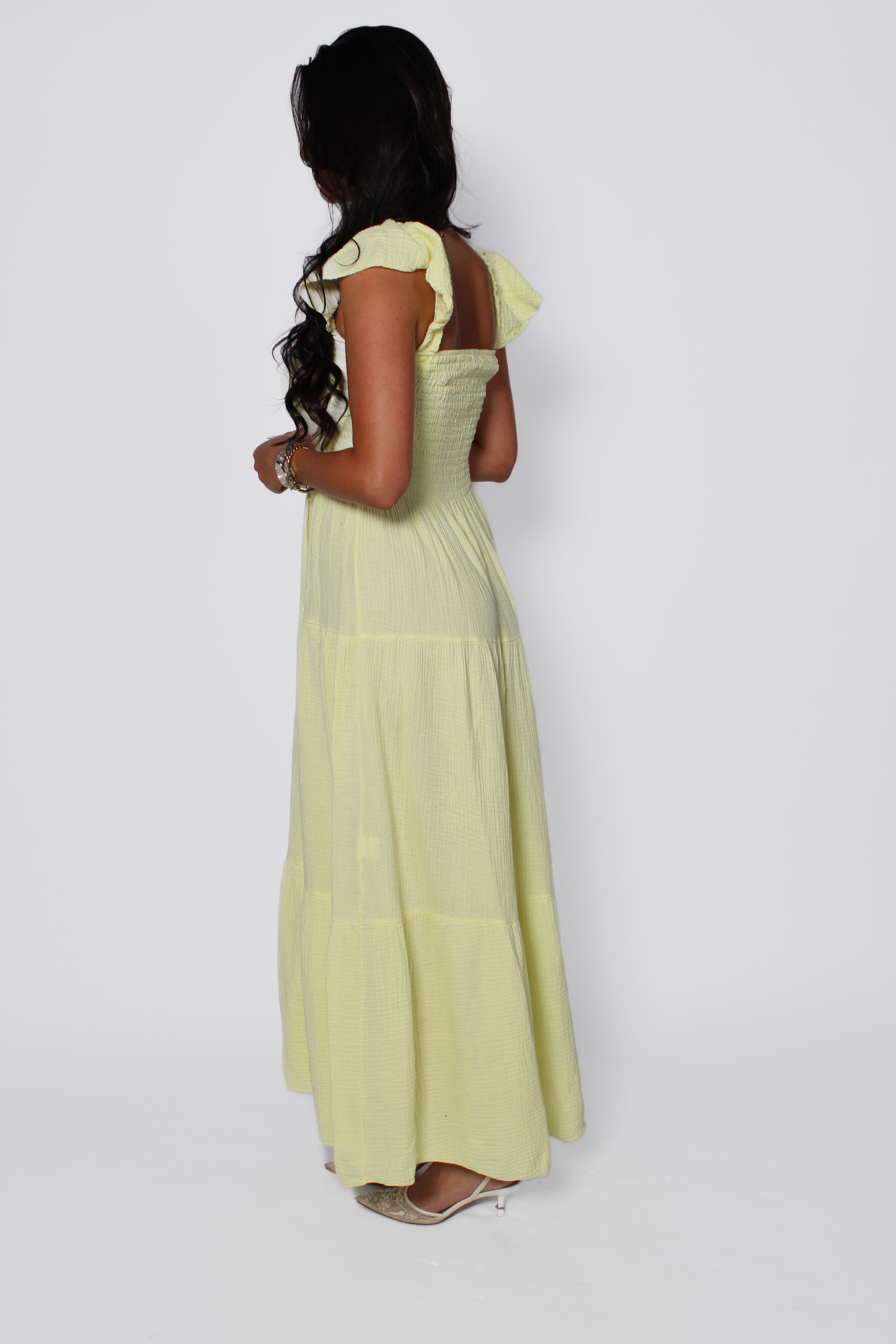 CLAIRE MAXI DRESS - BUTTER YELLOW