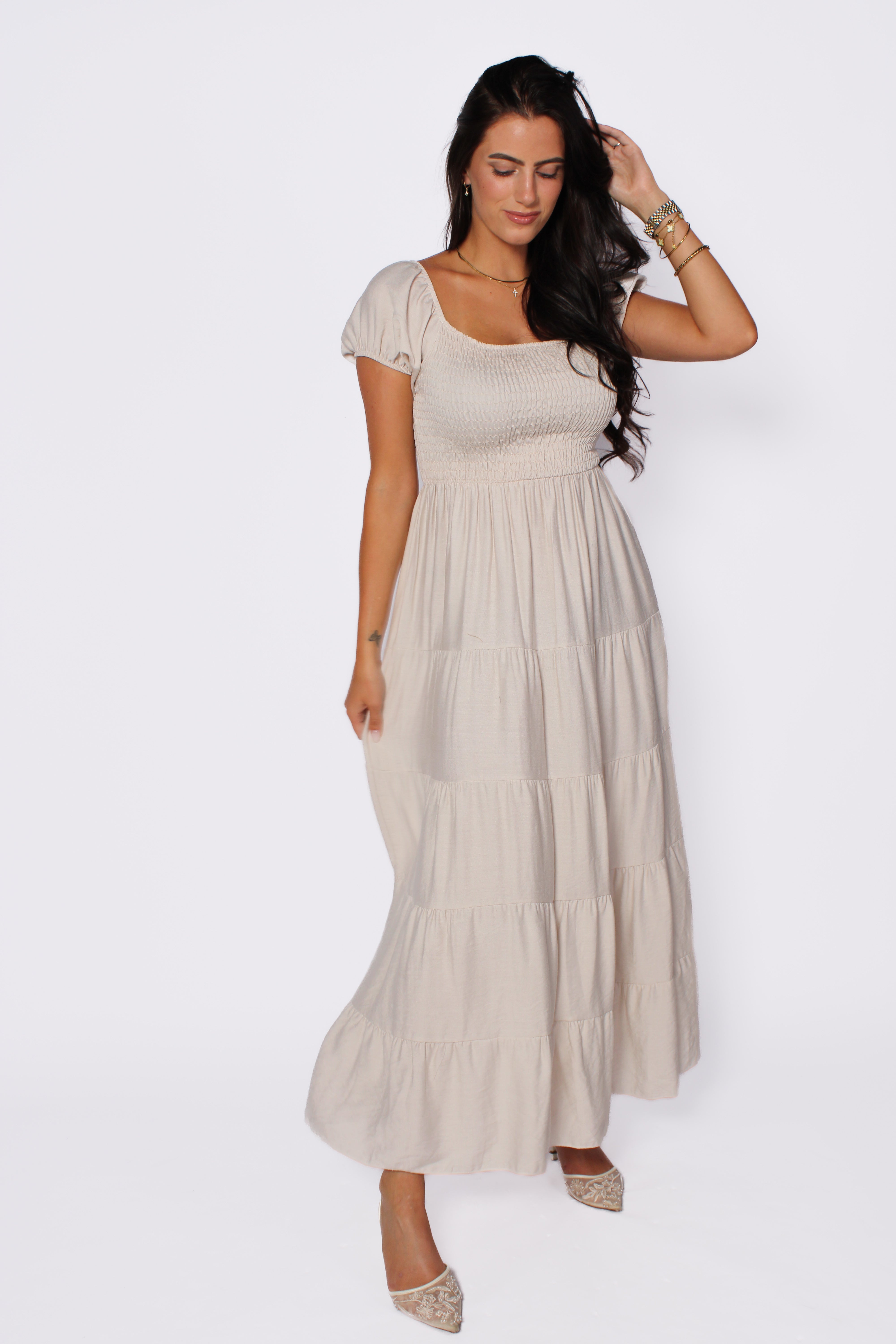 JANE MAXI DRESS - BEIGE