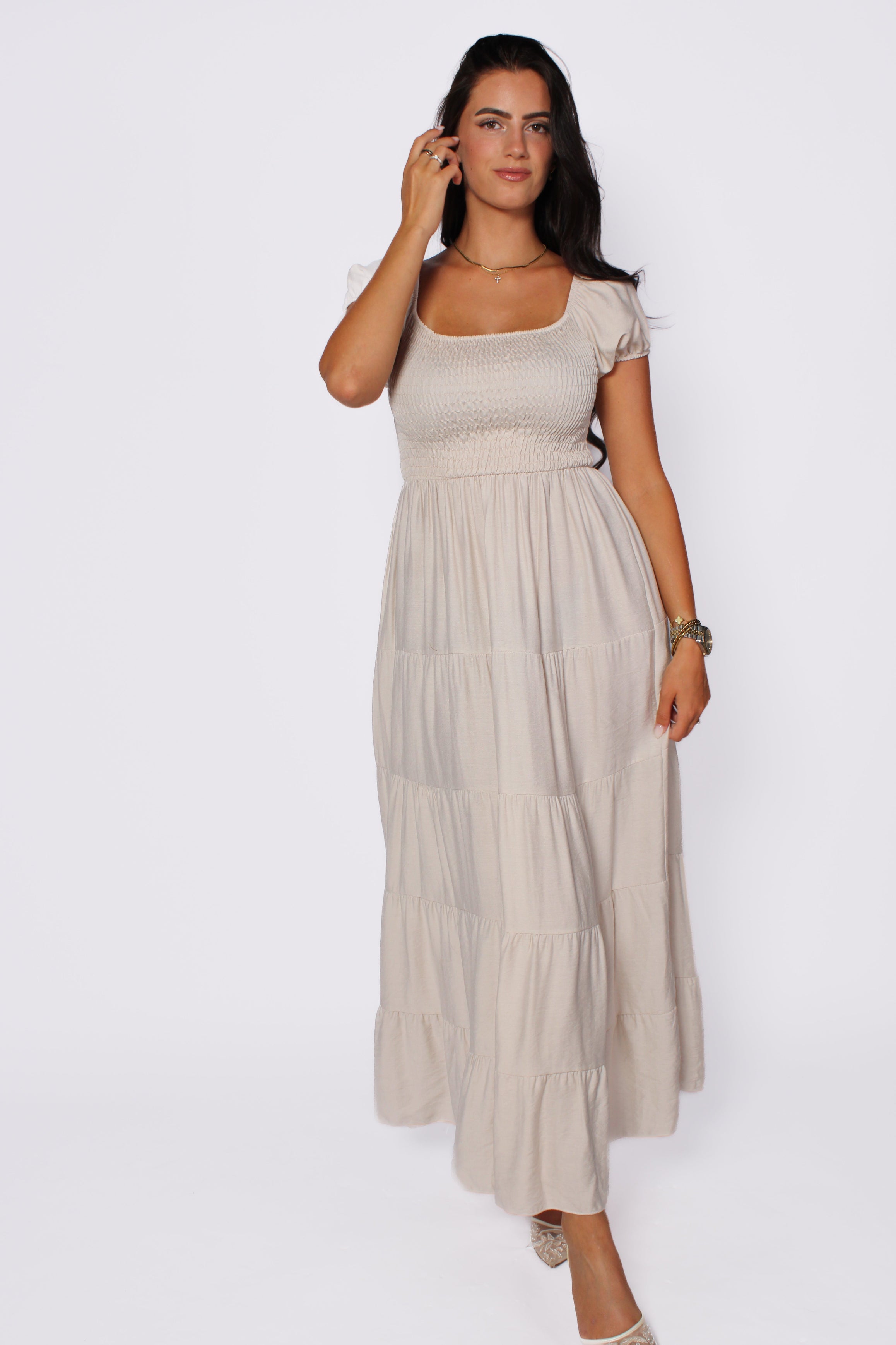 JANE MAXI DRESS - BEIGE