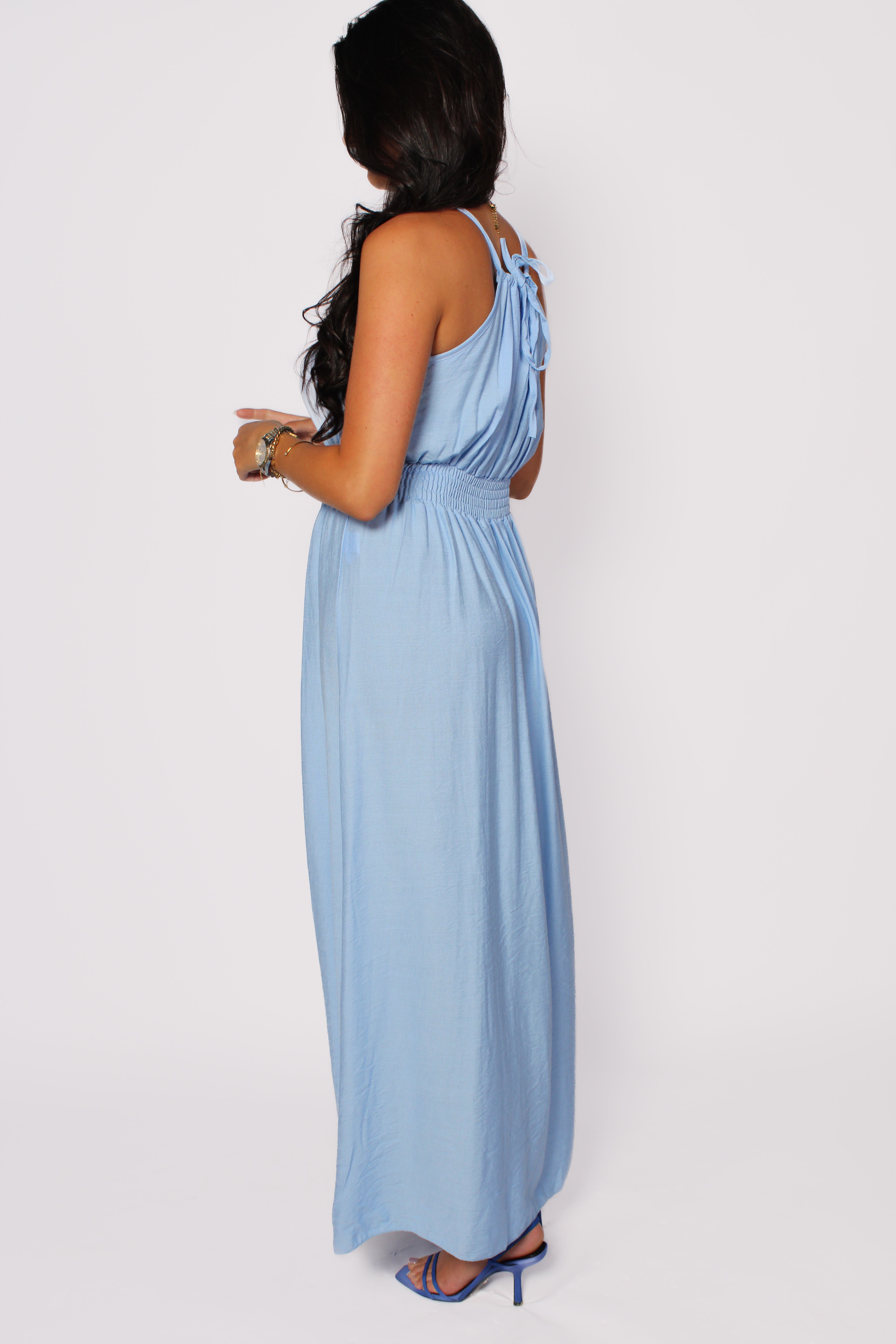 SUNSET FLOW MAXI DRESS - SKY BLUE