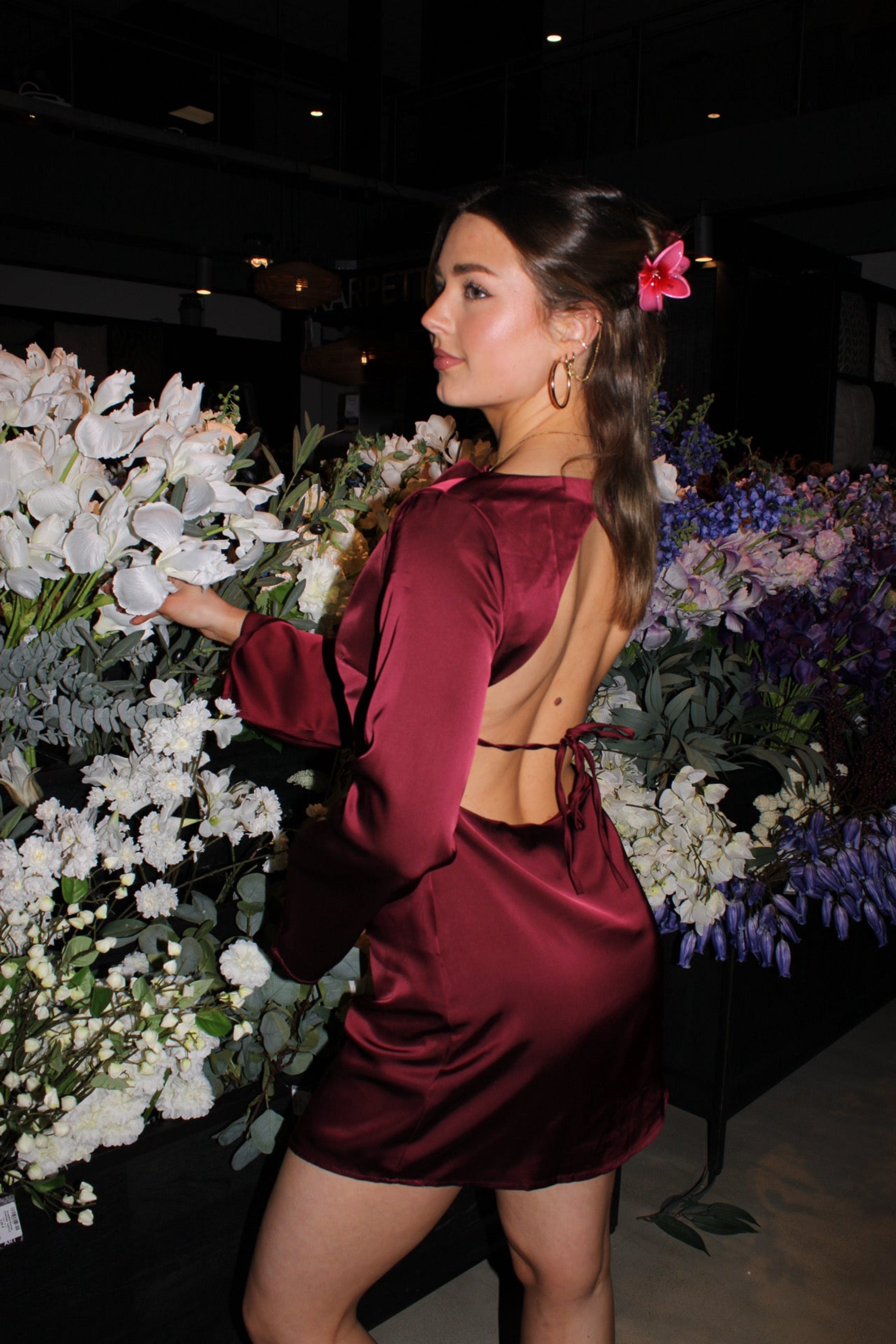 SWEET NOTE DRESS - BORDEAUX