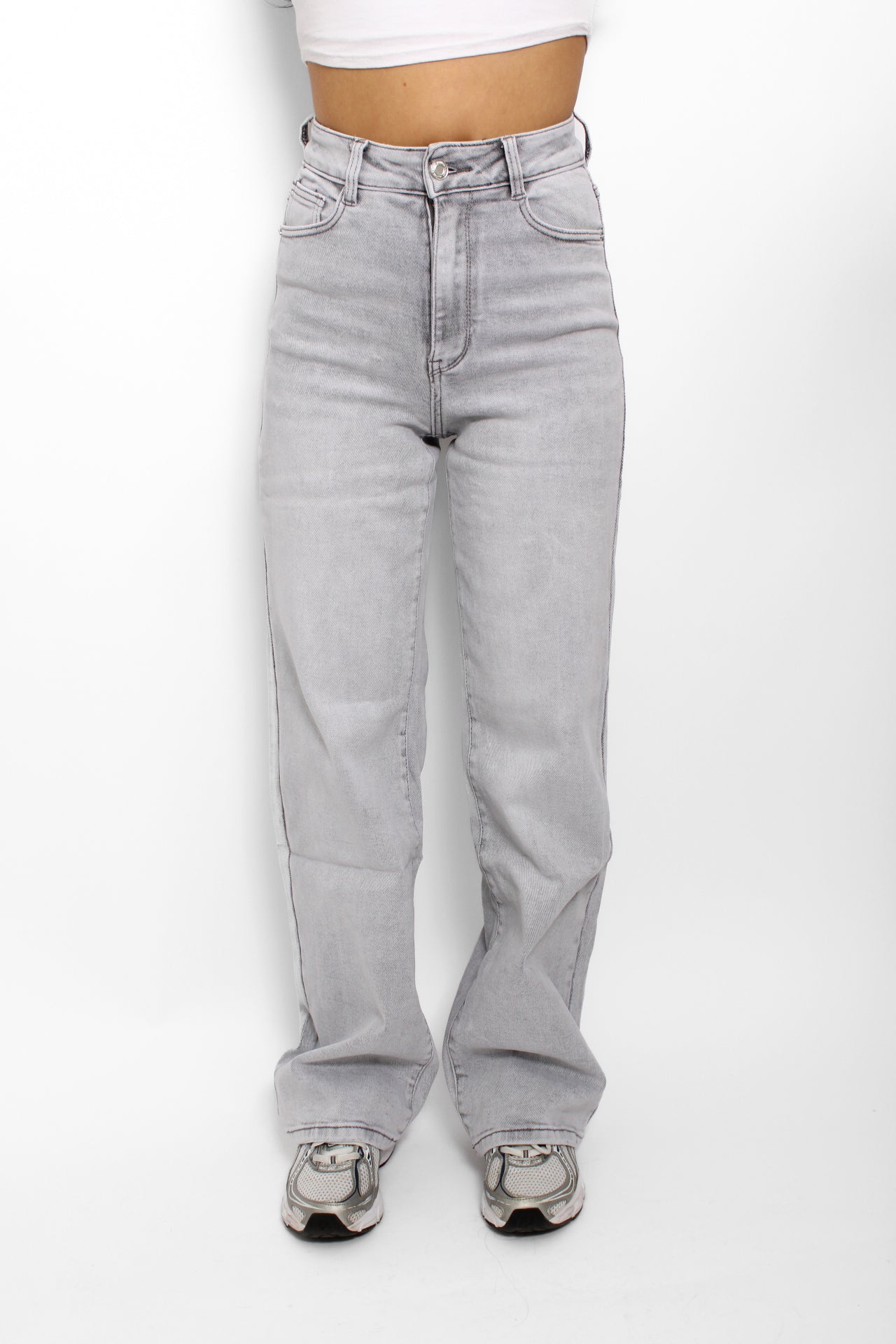 WIDE LEG JEANS 345 - LIGHT GREY