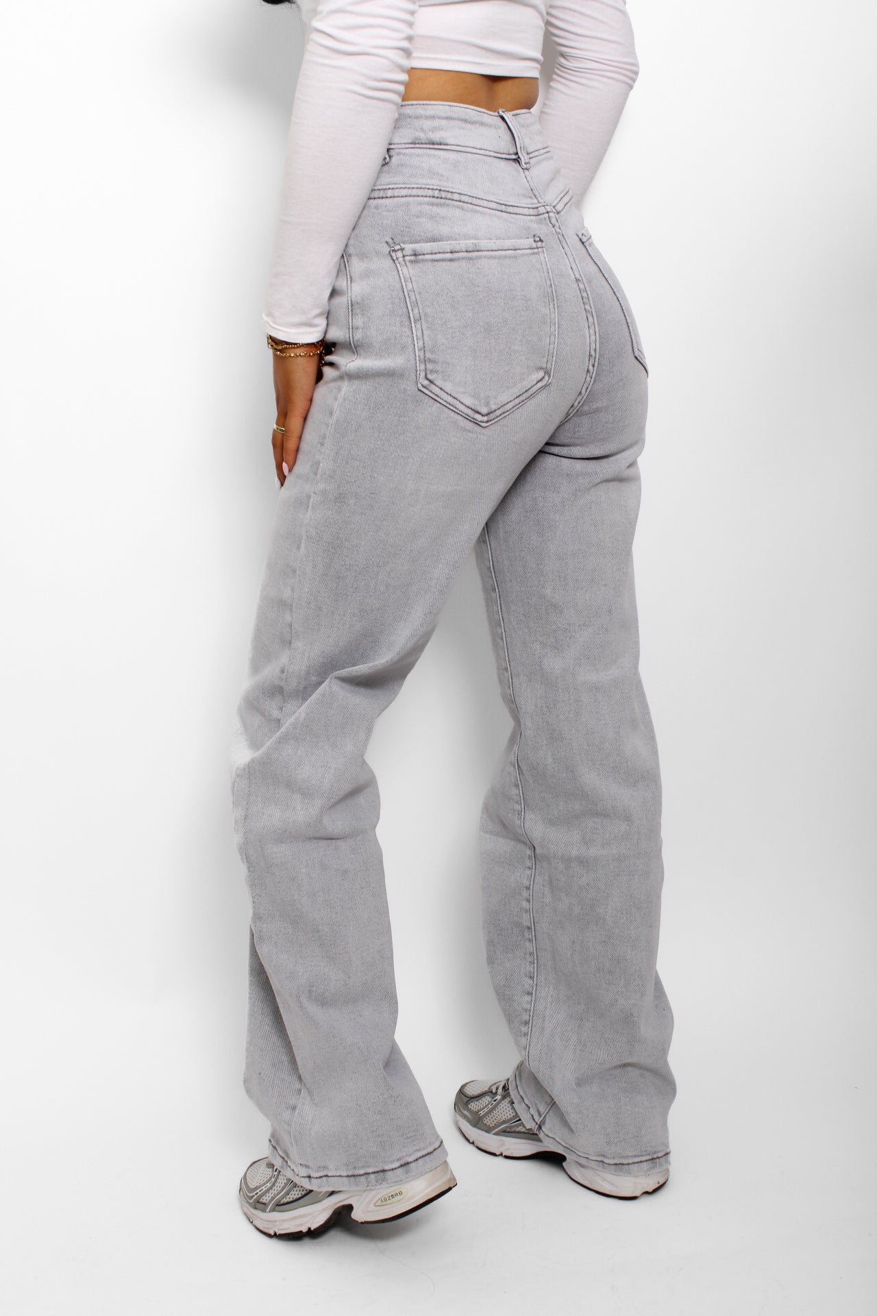 WIDE LEG JEANS 345 - LIGHT GREY