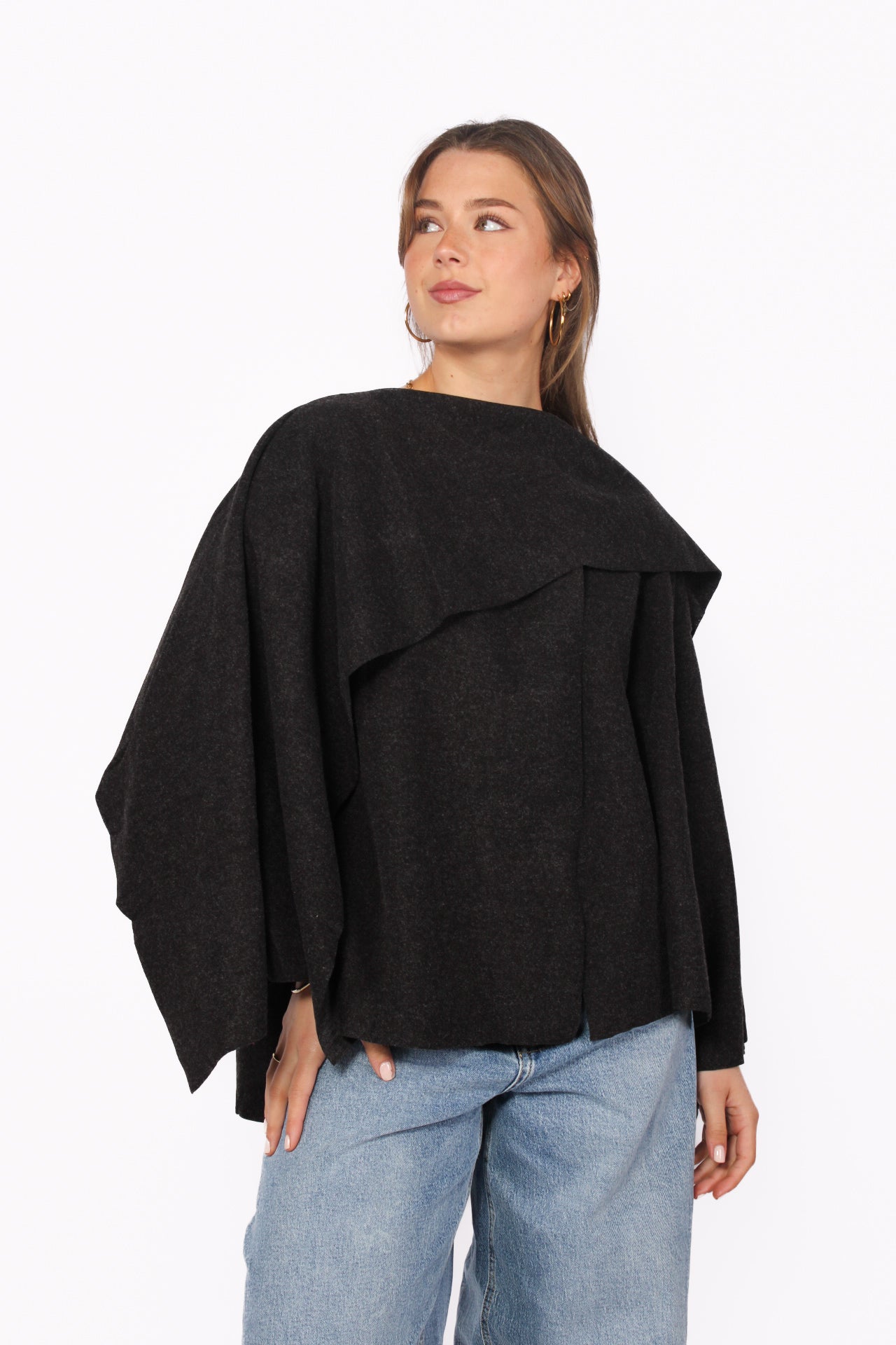 CLASSIC PONCHO - BLACK