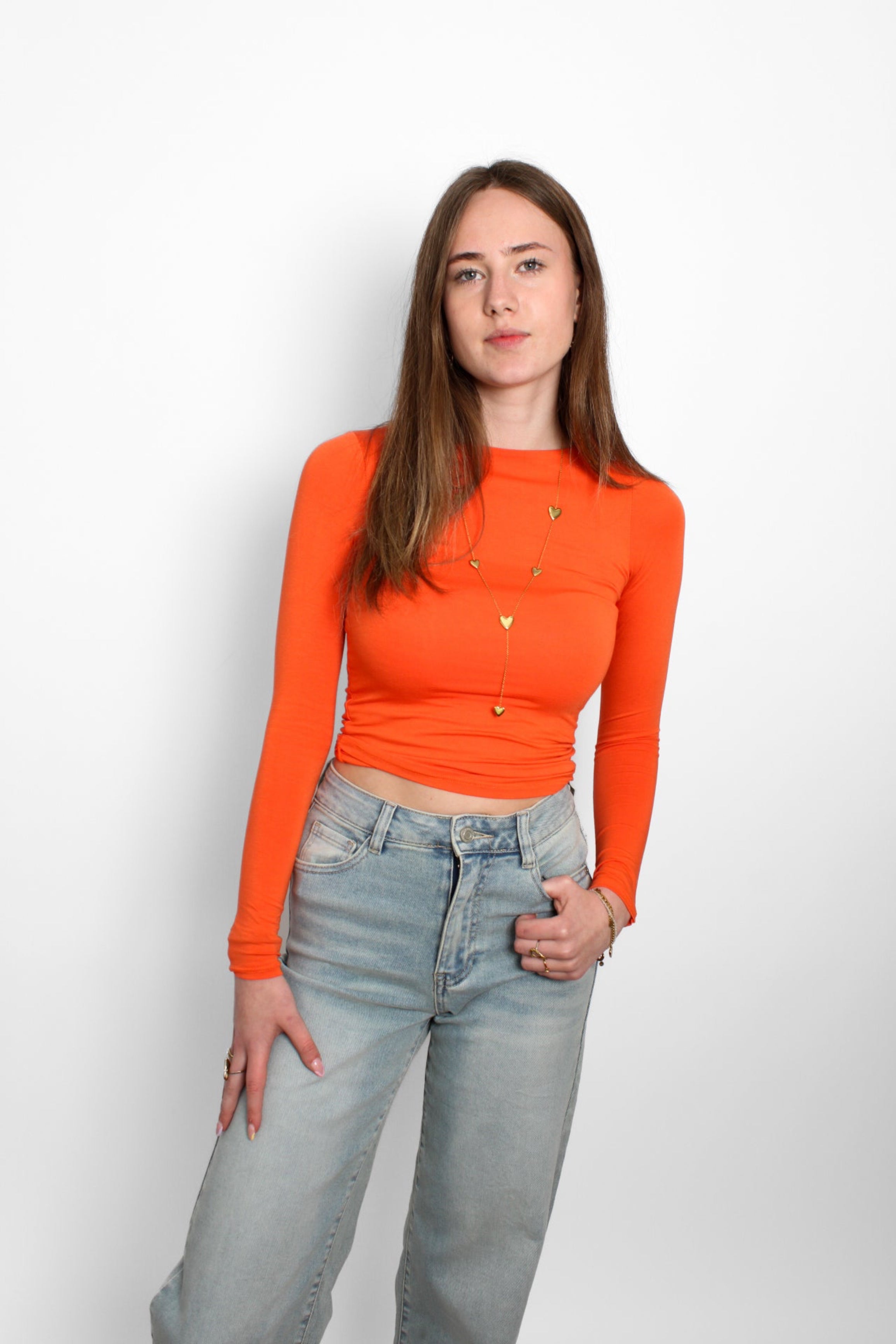POSY LONG SLEEVE - ORANGE