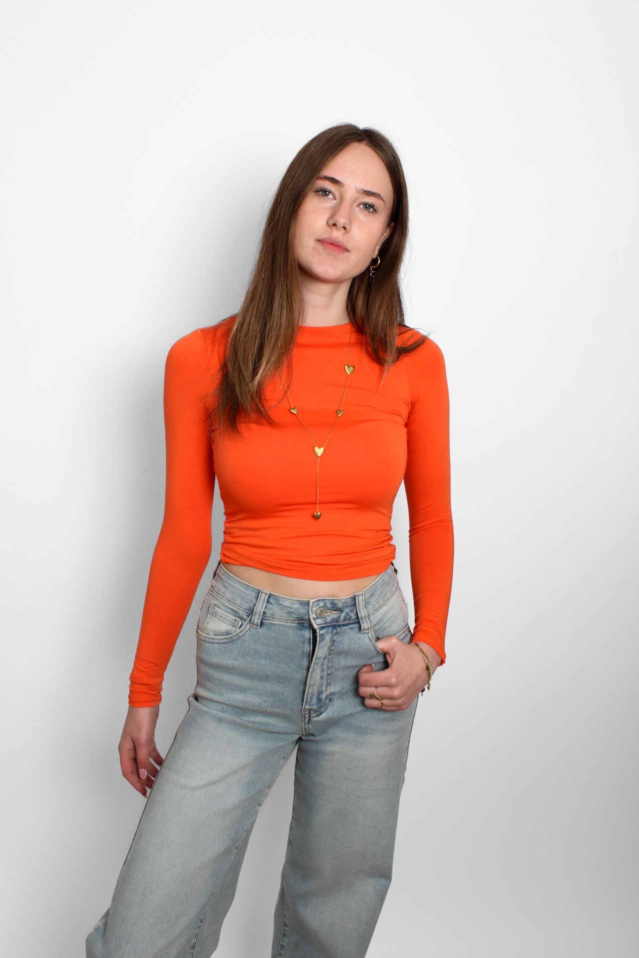 POSY LONG SLEEVE - ORANGE