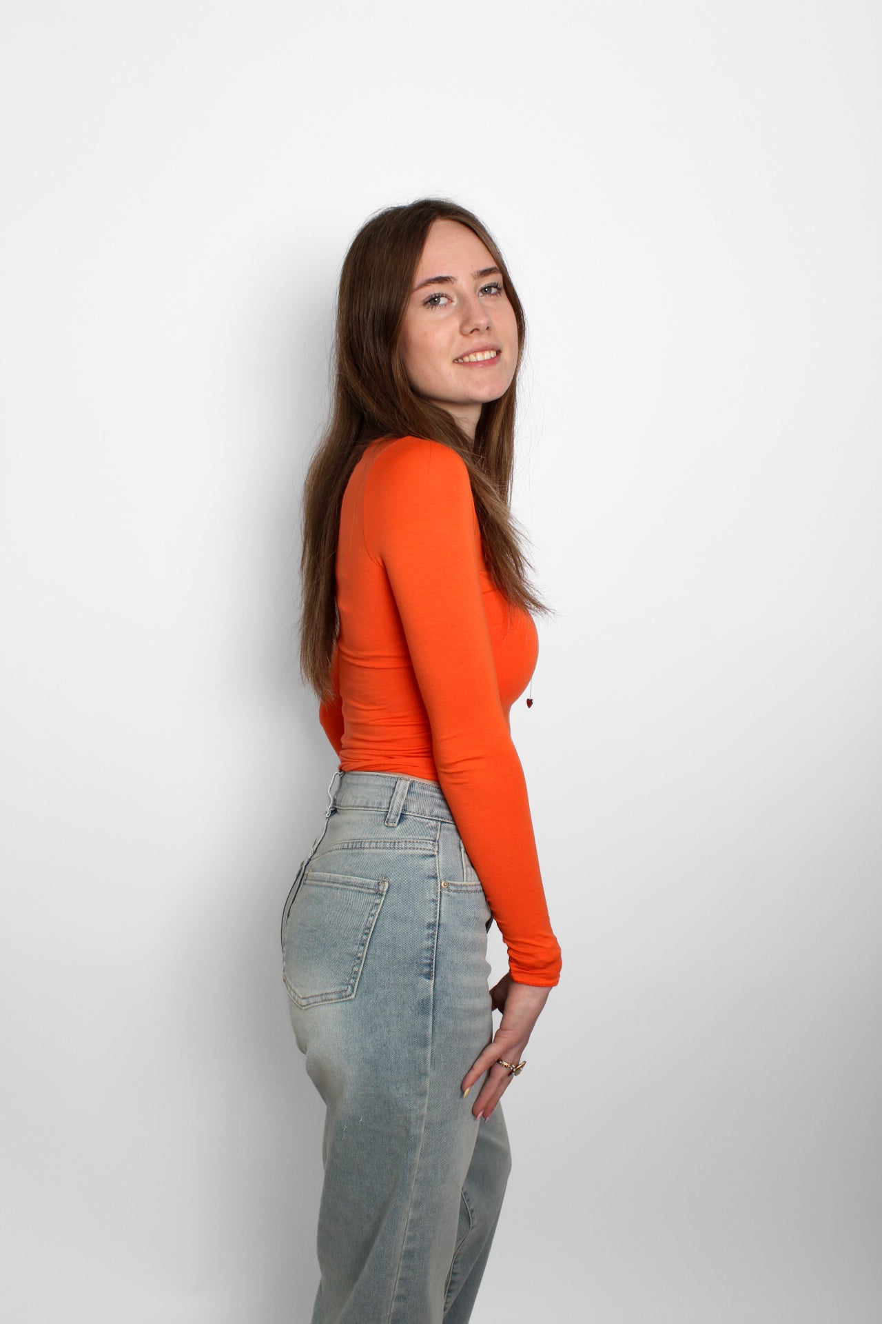 POSY LONG SLEEVE - ORANGE