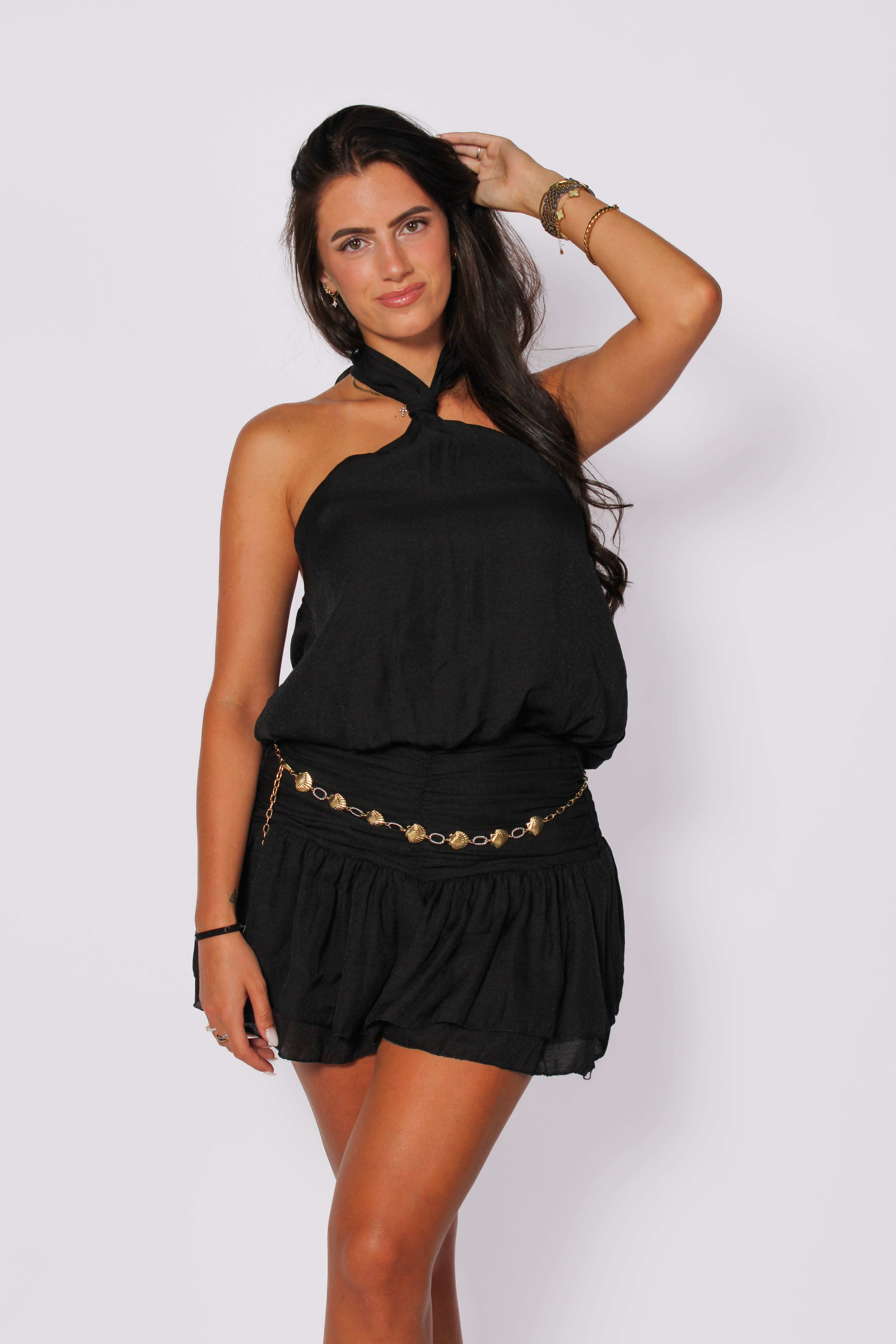 ISADORA PLAYSUIT - BLACK