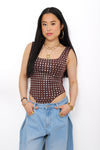REBEL STUD BODY - BROWN