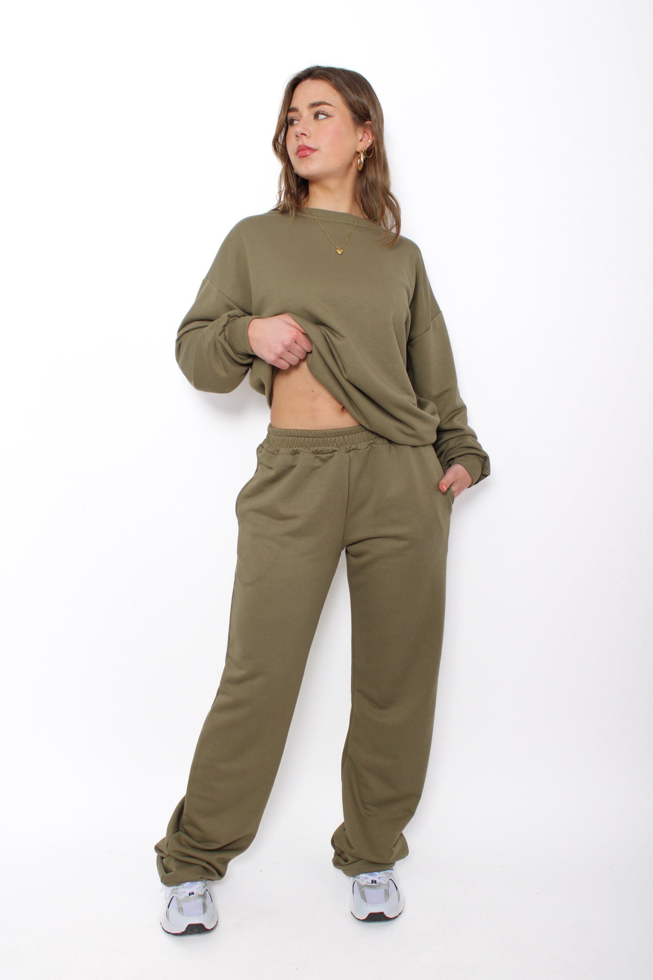 ''TALL''COMFY BREEZE TRACKSUIT - OLIVE GREEN
