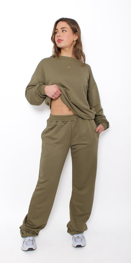''TALL''COMFY BREEZE TRACKSUIT - OLIVE GREEN