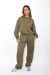''TALL''COMFY BREEZE TRACKSUIT - OLIVE GREEN