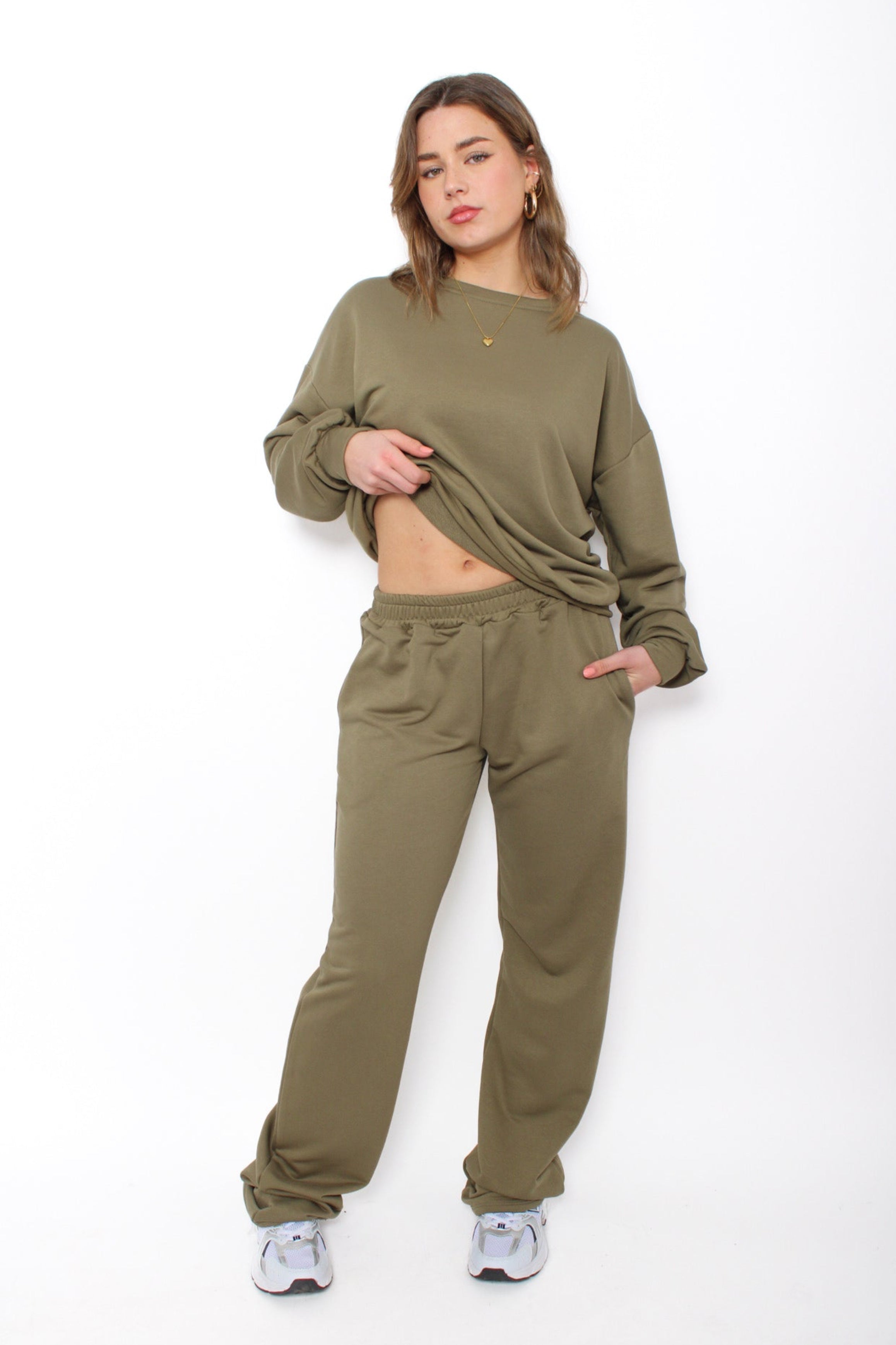 ''TALL''COMFY BREEZE TRACKSUIT - OLIVE GREEN