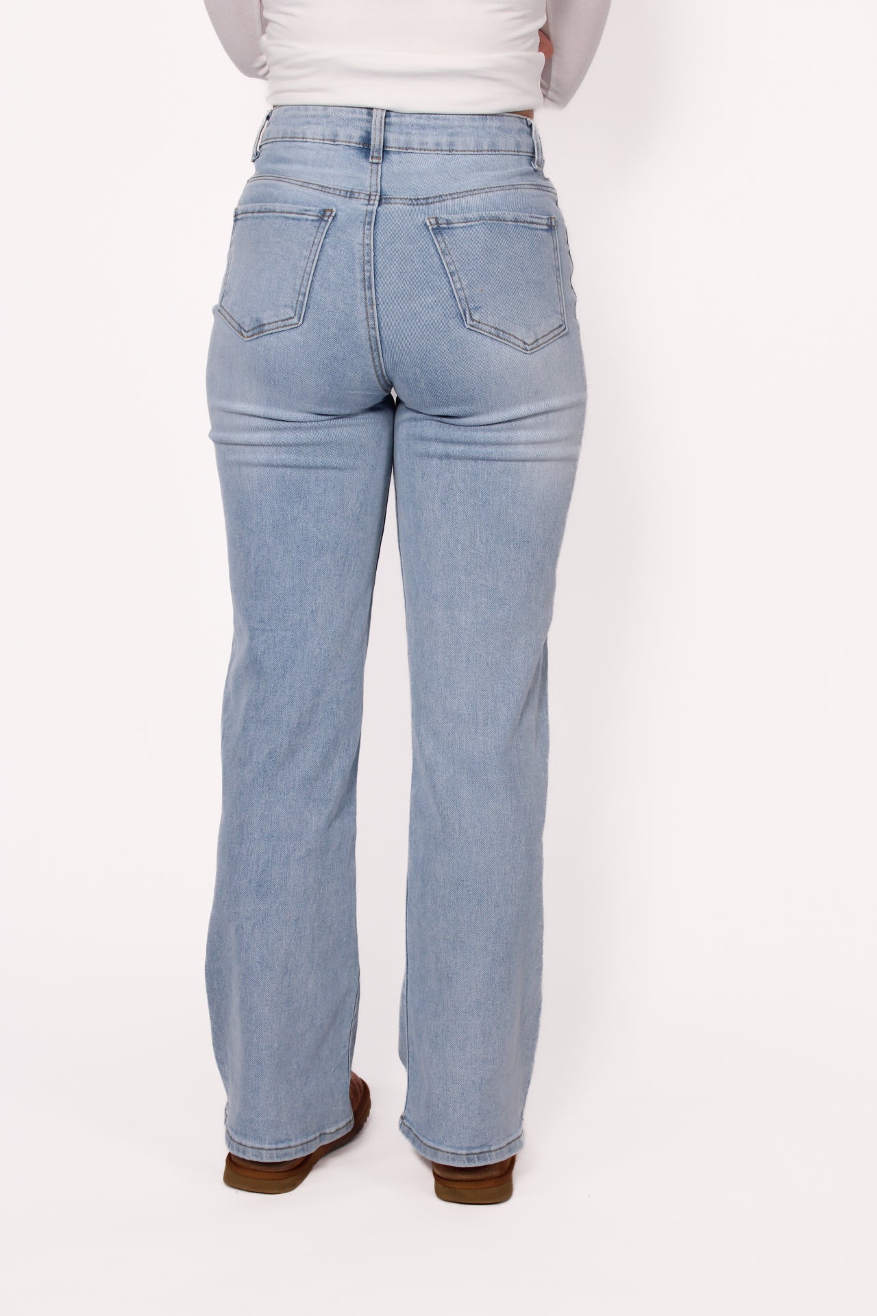 “PLUSSIZE” GOODIES WIDE LEG JEANS - LIGHT DENIM