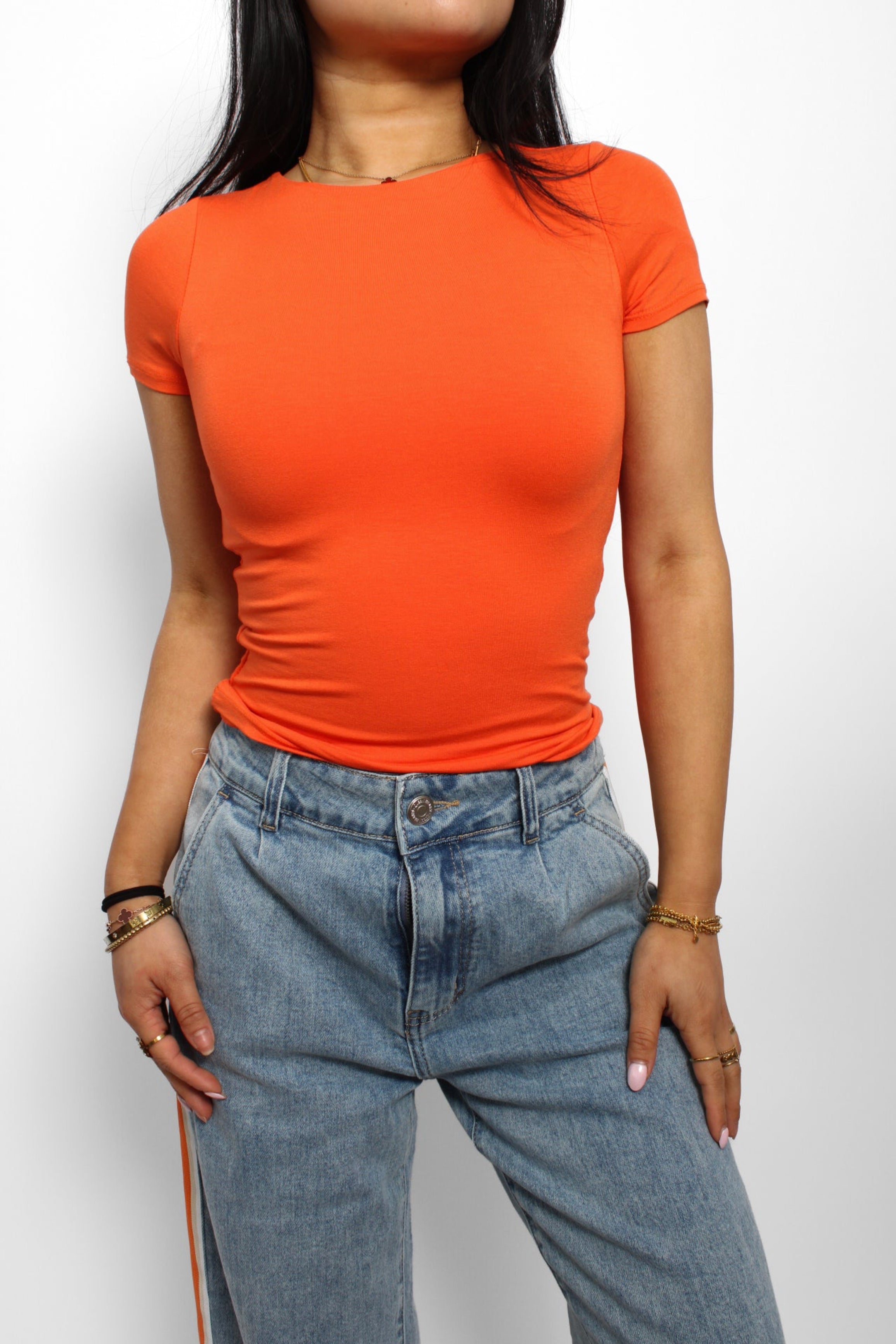 POSY SHORT SLEEVE - ORANGE