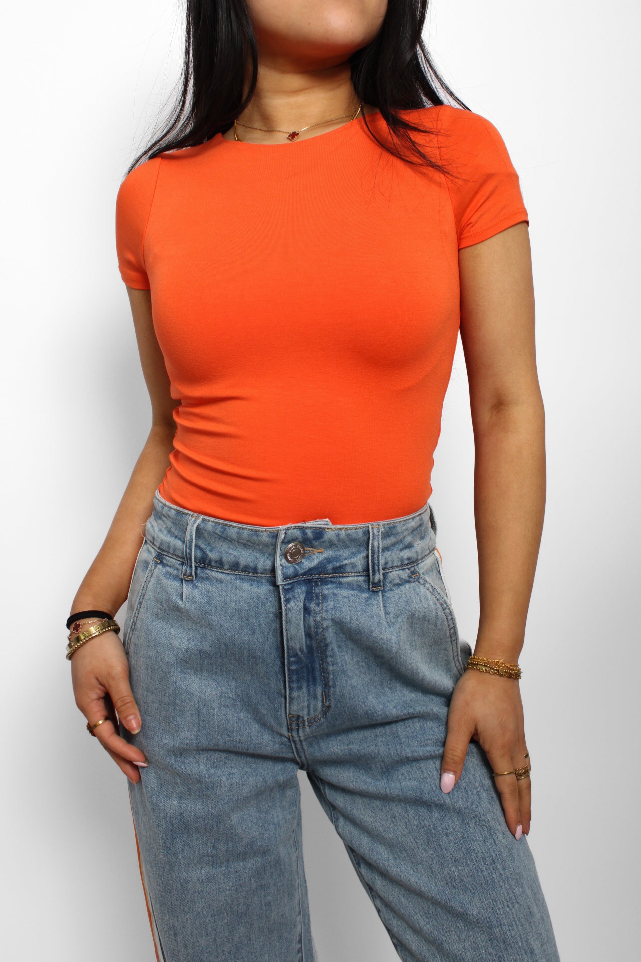 POSY SHORT SLEEVE - ORANGE