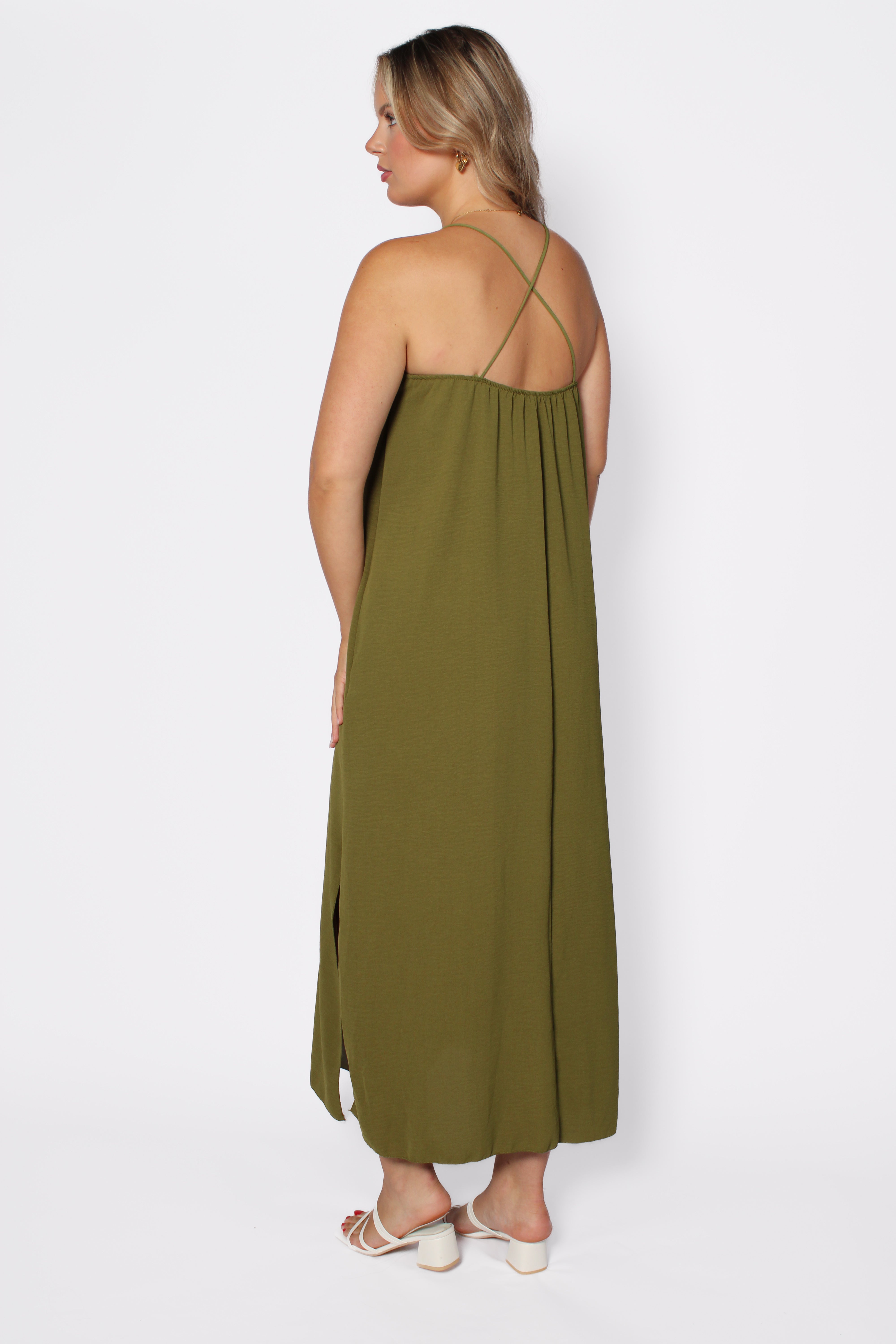 STELLA MAXI DRESS - OLIVE
