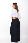 MADISON PINSTRIPE TROUSER - NAVY