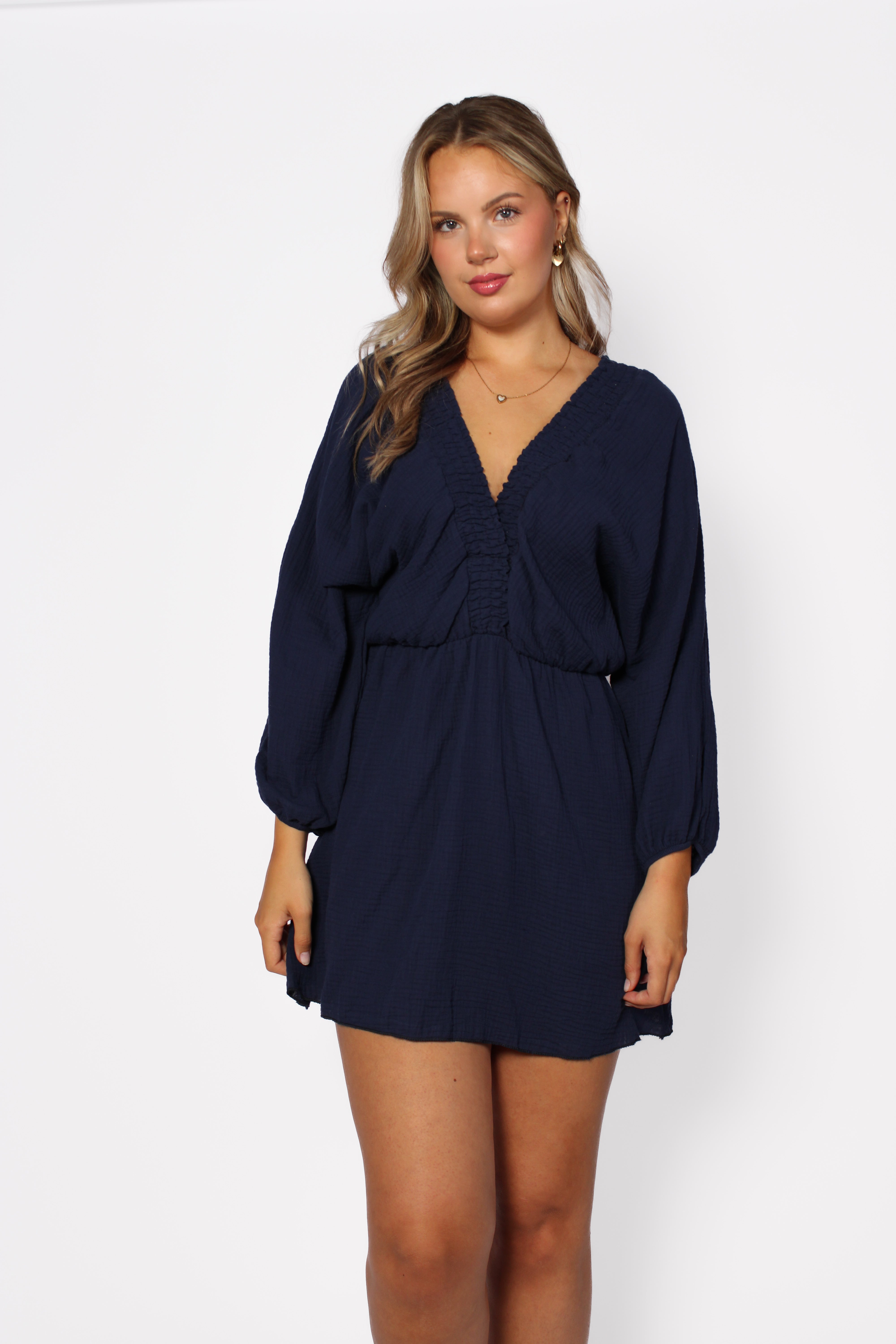 ANASTASIA DRESS - NAVY