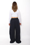MADISON PINSTRIPE TROUSER - NAVY