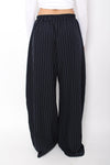 MADISON PINSTRIPE TROUSER - NAVY