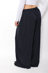 MADISON PINSTRIPE TROUSER - NAVY