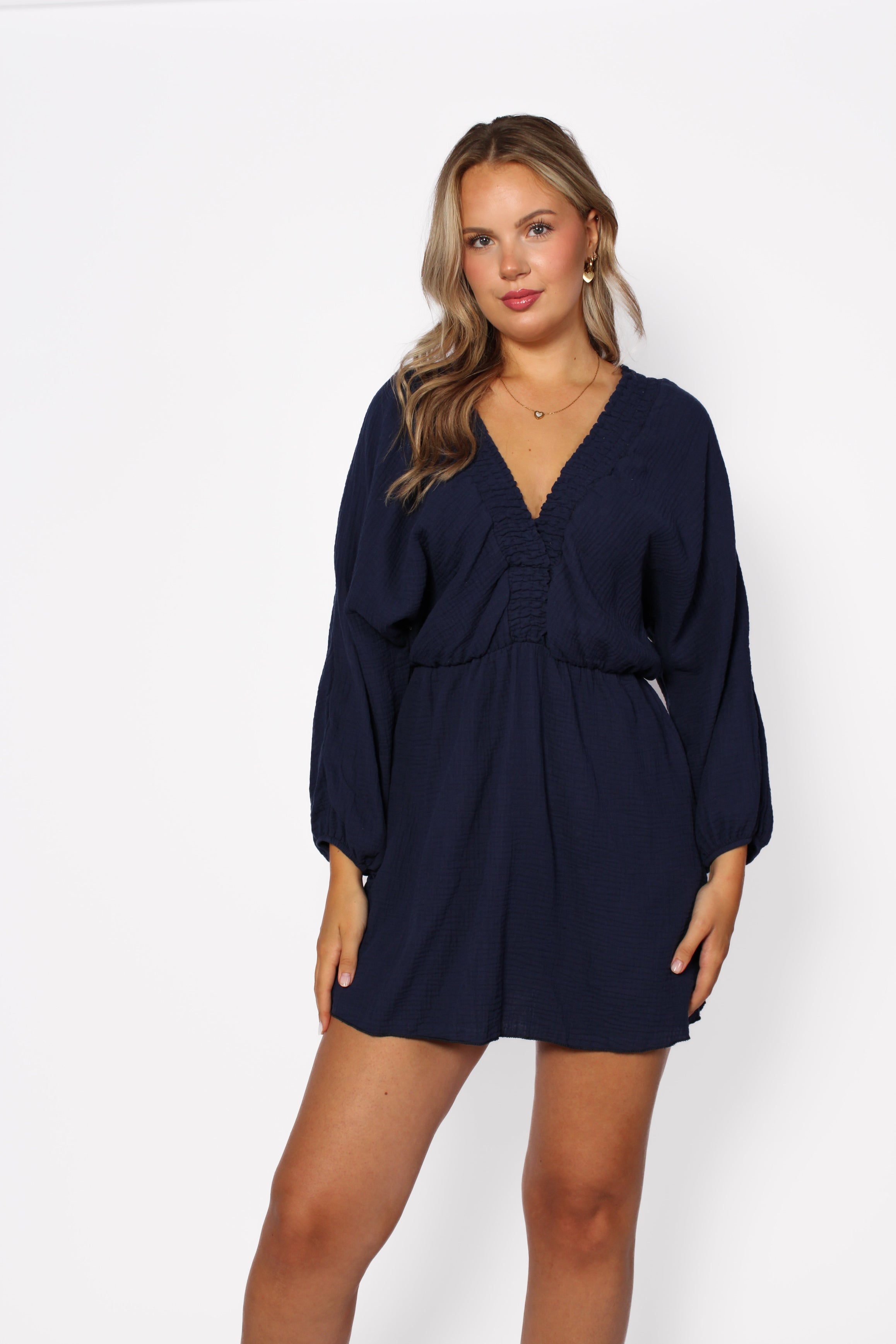 ANASTASIA DRESS - NAVY