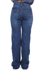 “PLUSSIZE TALL'' GOODIES WIDE LEG JEANS - MID DENIM