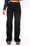 “PLUSSIZE TALL'' GOODIES WIDE LEG JEANS - DARK GREY