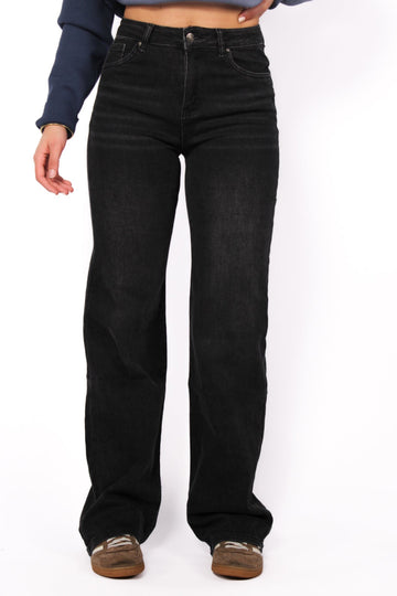 “PLUSSIZE TALL'' GOODIES WIDE LEG JEANS - DARK GREY