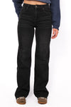 “PLUSSIZE TALL'' GOODIES WIDE LEG JEANS - DARK GREY