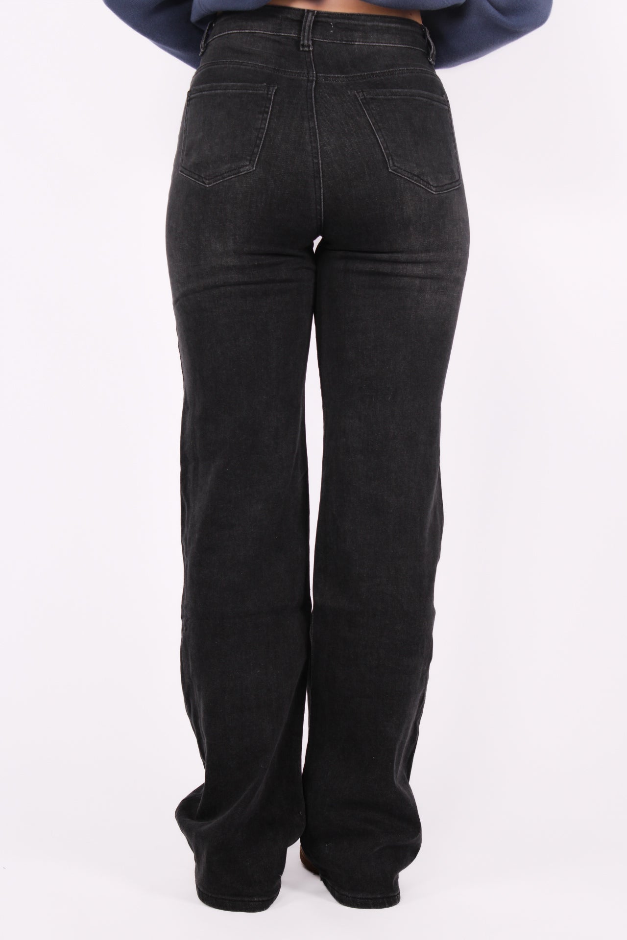 “PLUSSIZE TALL'' GOODIES WIDE LEG JEANS - DARK GREY