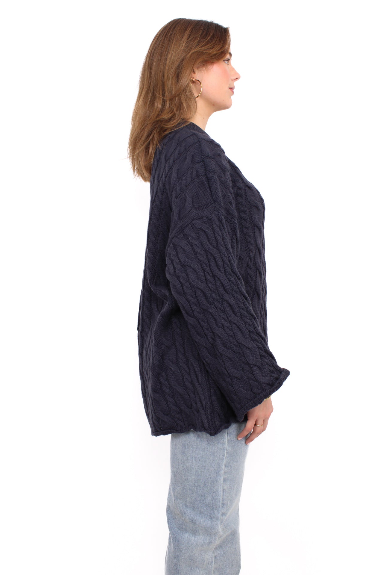 CABLE KNIT - NAVY