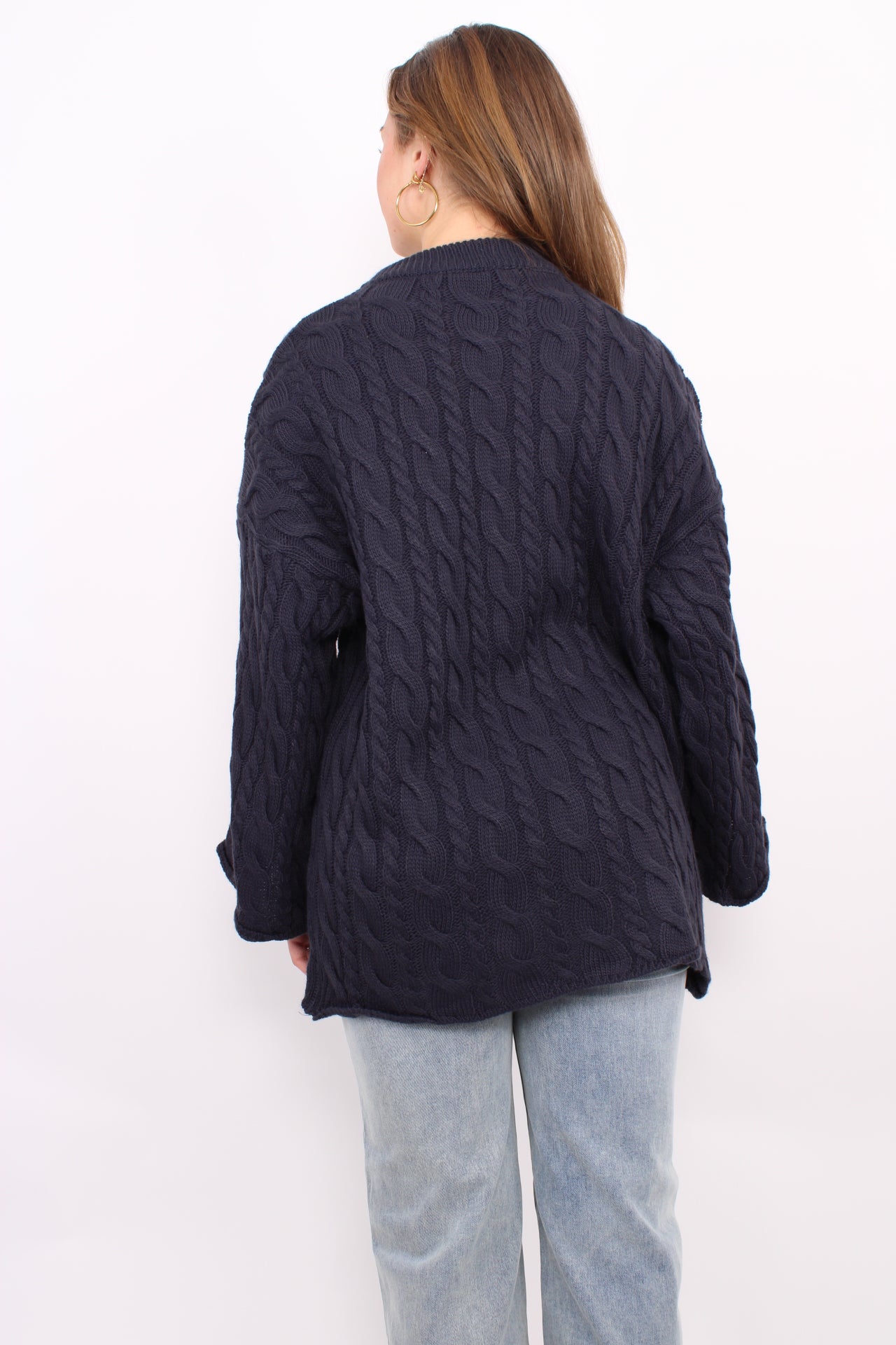 CABLE KNIT - NAVY