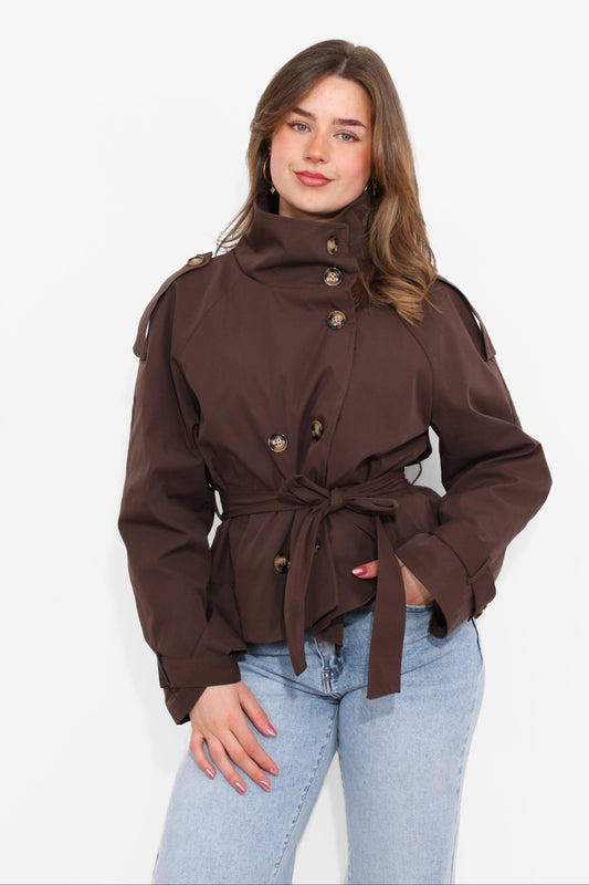 HIGH NECK TRENCHCOAT