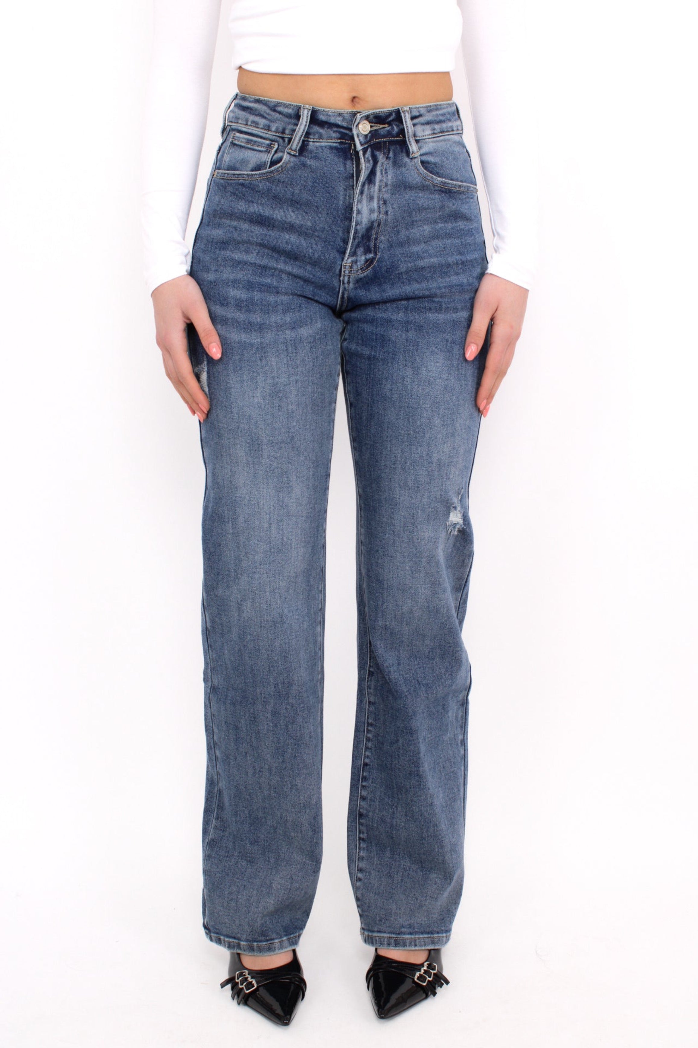 PRE ORDER 11 MAART! ''TALL'' WIDE LEG JEANS 6320-9 - DENIM