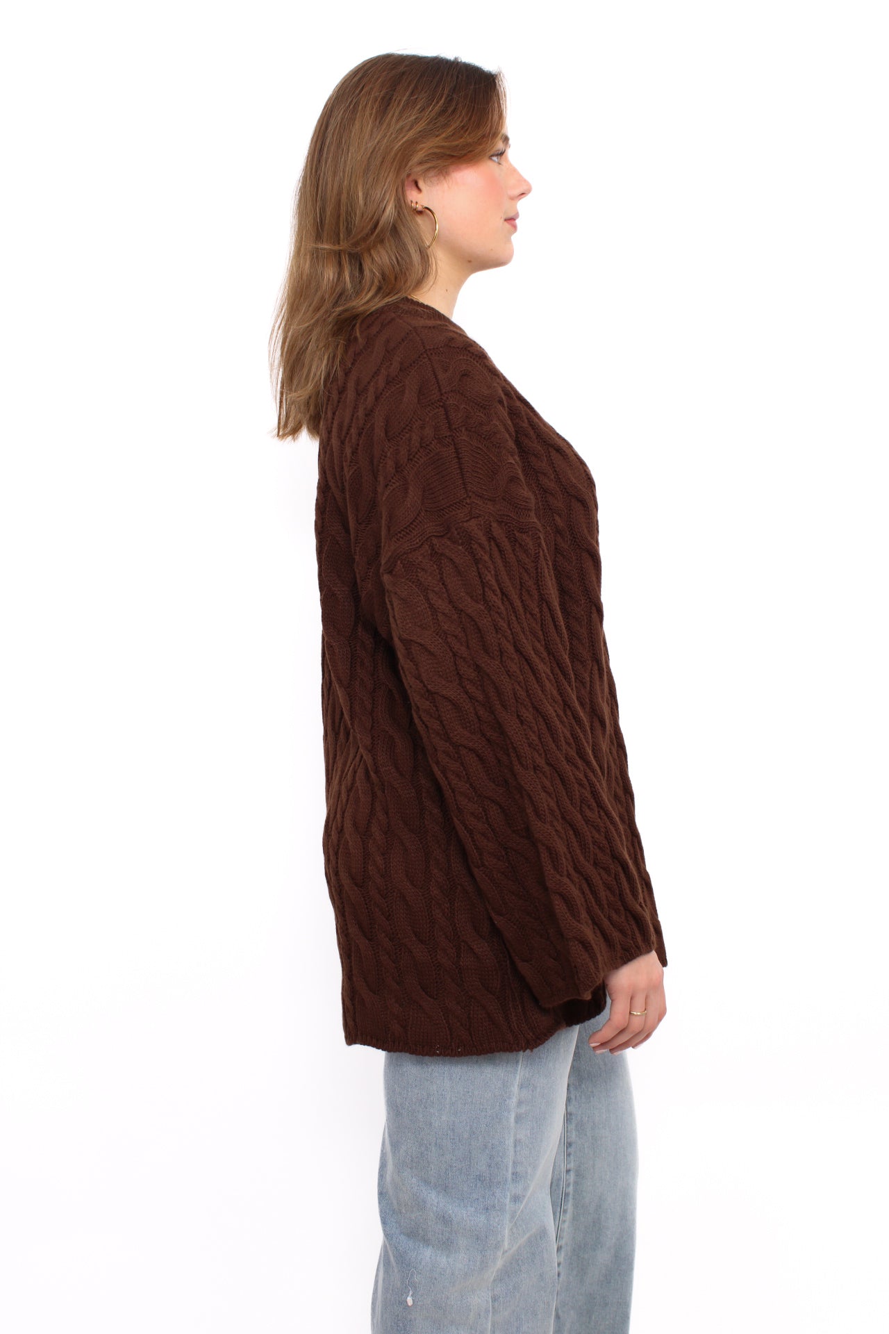 CABLE KNIT - BROWN