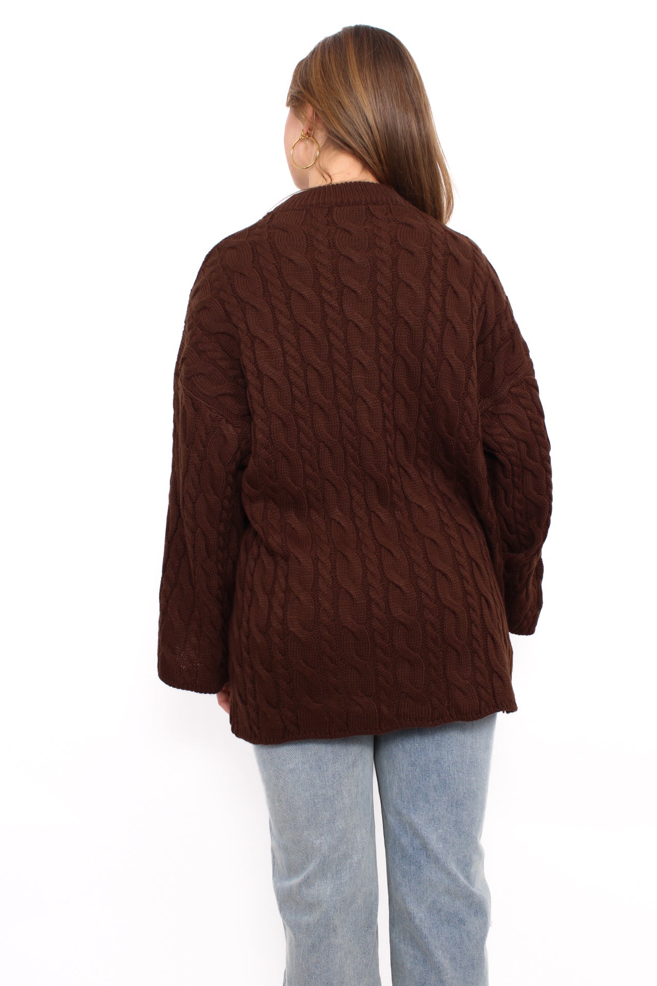 CABLE KNIT - BROWN