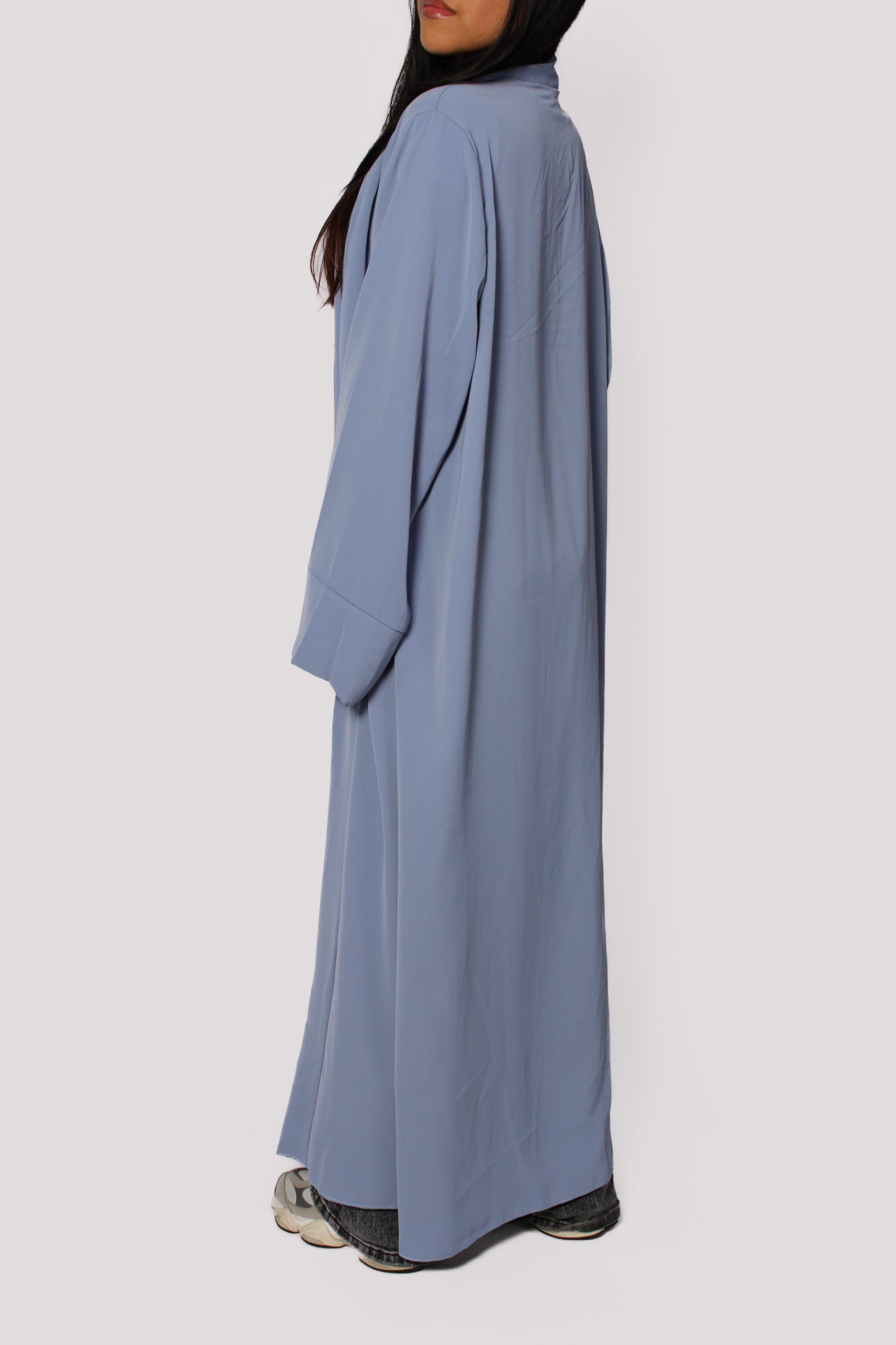 ''PETITE'' SILKY KIMONO - DENIM BLUE