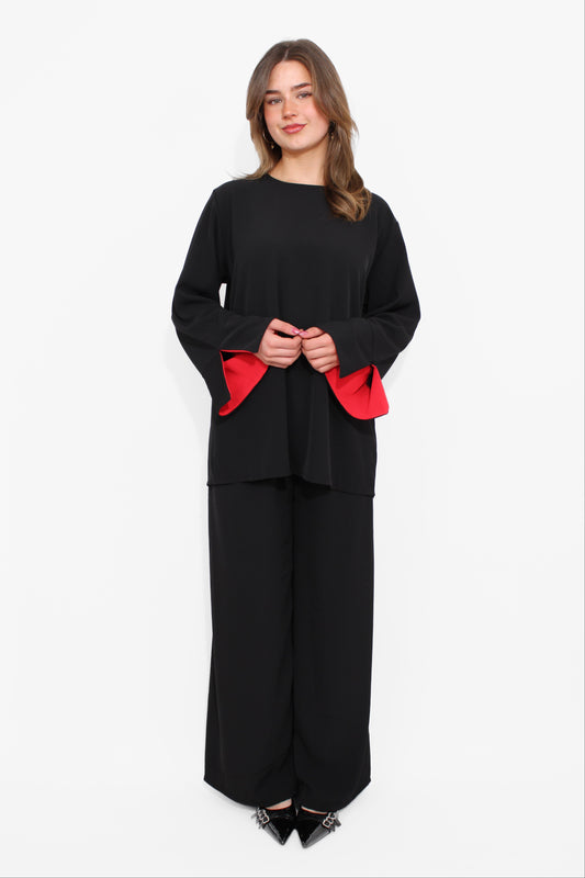 CLASSIC WITH  A TWIST SET BLACK