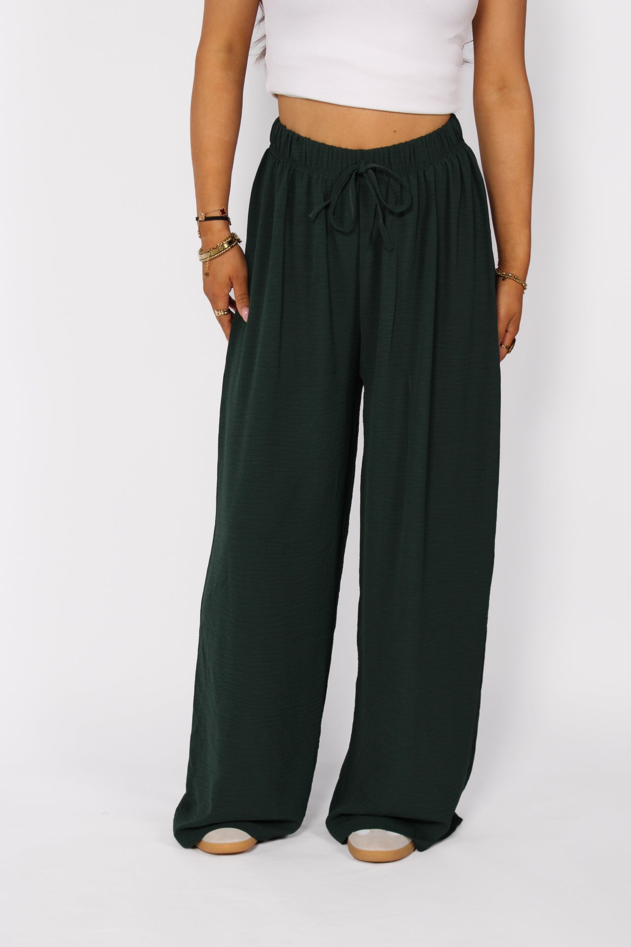 SOFT FLOW PANTS - DARK GREEN