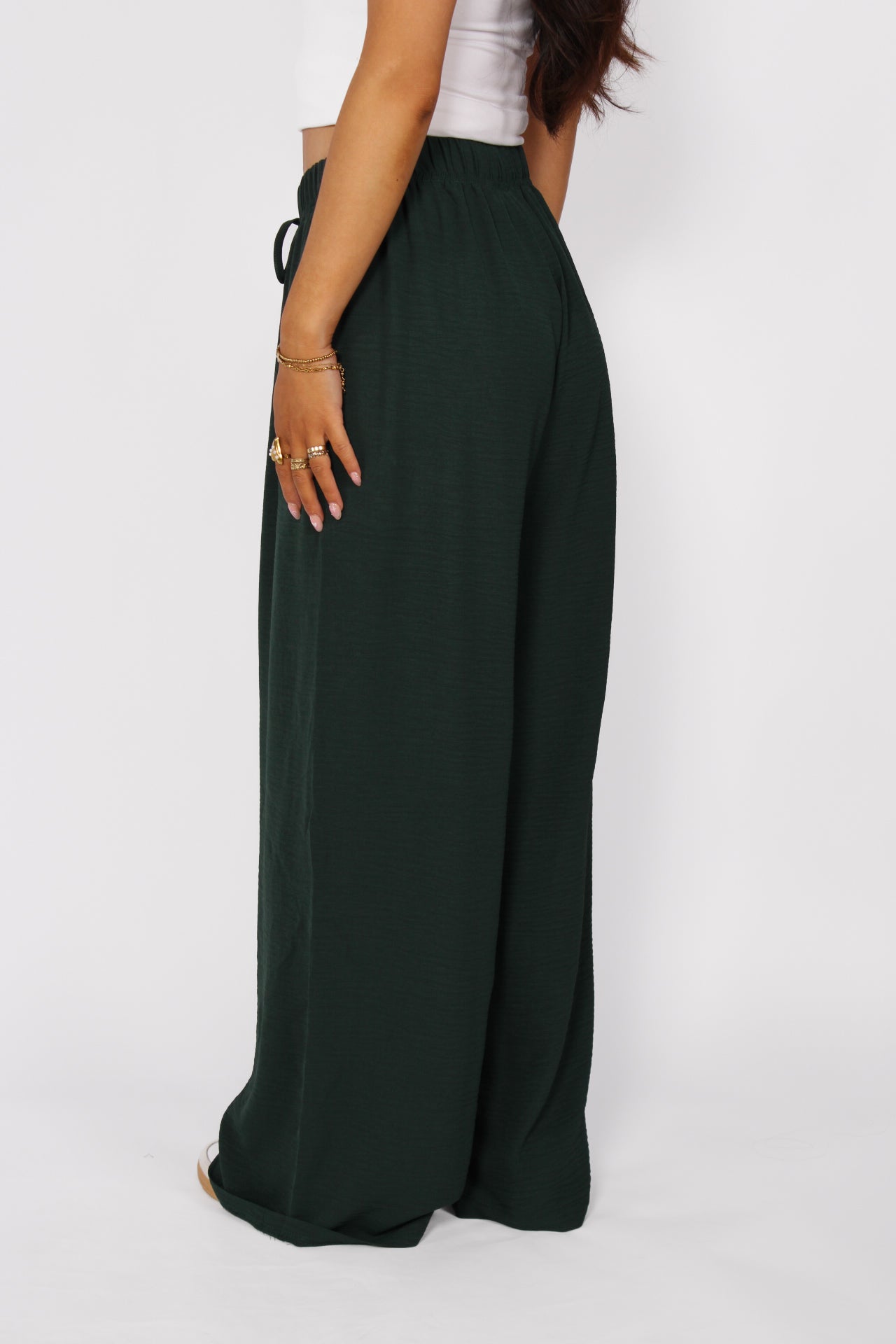 SOFT FLOW PANTS - DARK GREEN